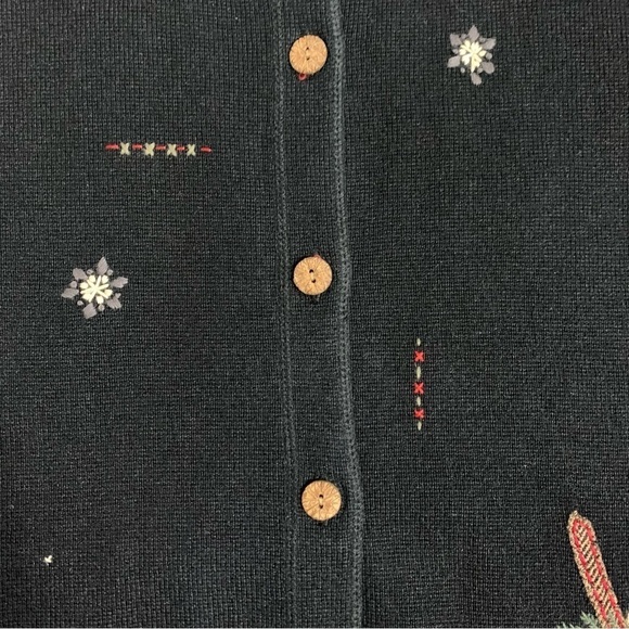 Woolrich New With Tags Women’s XL Knit Winter Scene Embroidered Sweater Vest - Picture 7 of 12